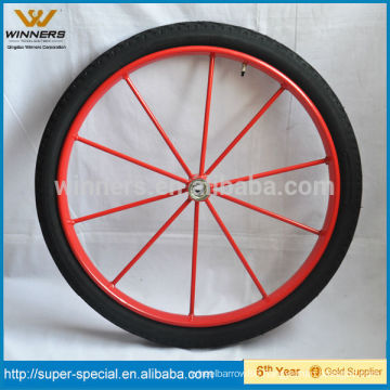 Heavy duty pneumatic horse carriage wheel